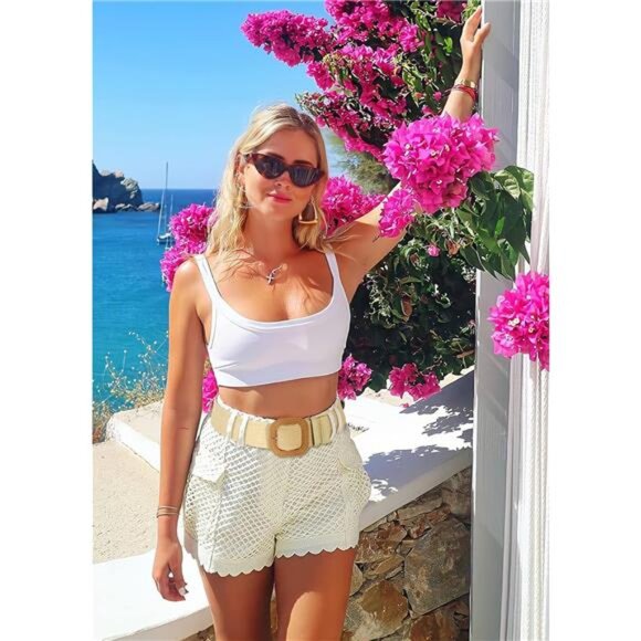 Woven Belt for Women StrawElastic Stretch Waist Belt Boho Belts LadiesBeach Belt - Picture 6 of 7